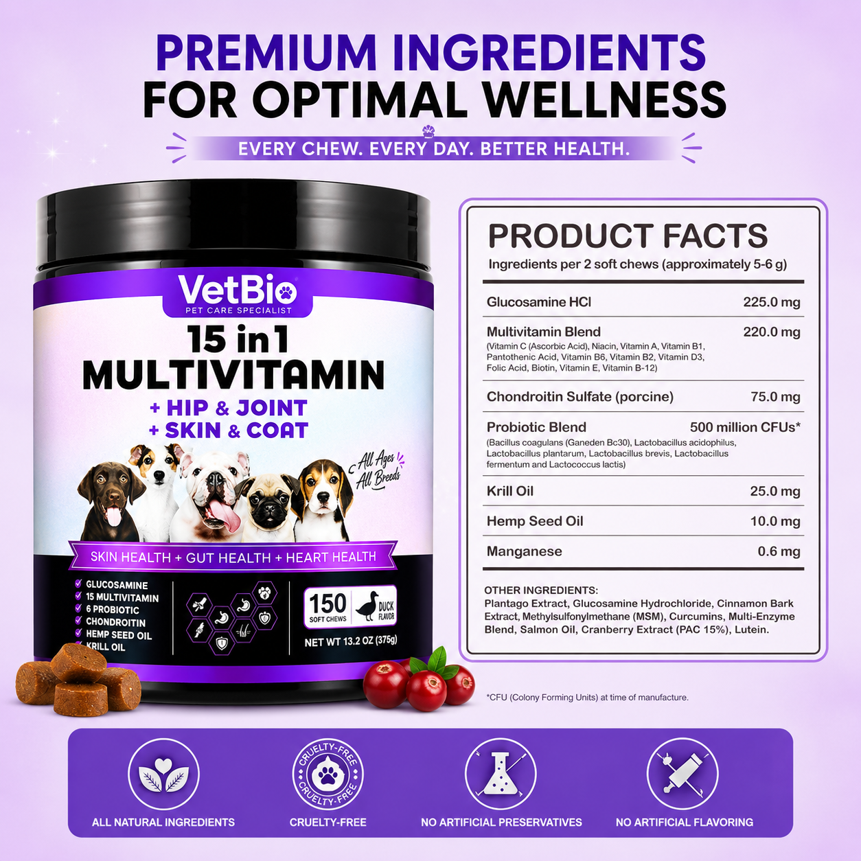 VetBio™ 15-in-1 Multivitamin For Dogs