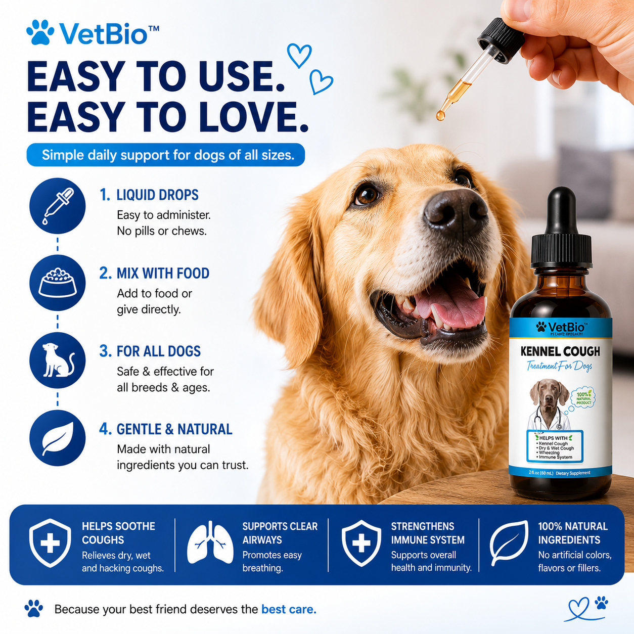VetBio™ Kennel Cough Treatment for Dogs (60ml)