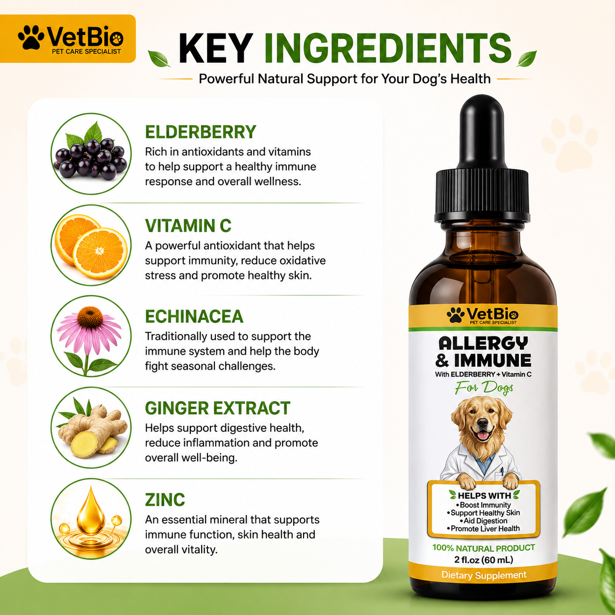 VetBio™ Allergy & Immune Drops For Dogs