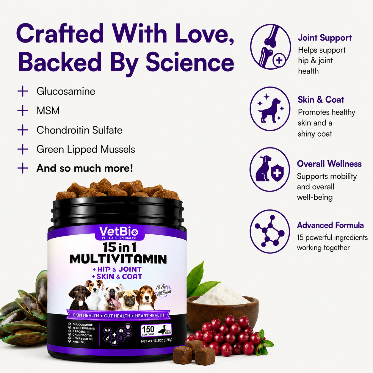 VetBio™ 15-in-1 Multivitamin For Dogs
