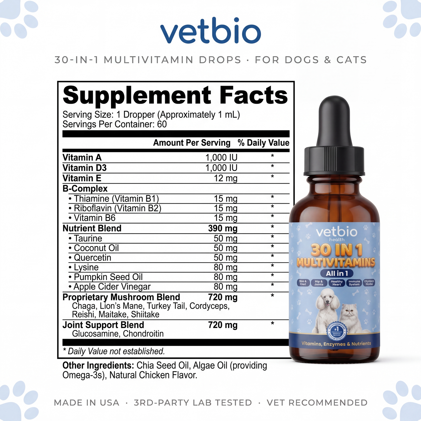 Vetbio 30-in-1 Multivitamin Drops